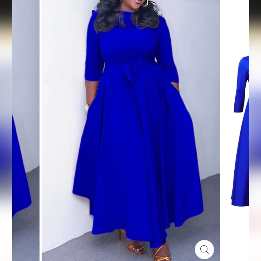 Royal blue dress size Large